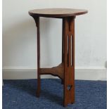 An Arts & Crafts circular side Table/plant Stand, W 40.5 cm x H 70 cm x D 41.5 cm.