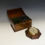 An Antique crystal Radio Receiver/Set, together with a Stormoguide Barometer by 'Short & Mason,