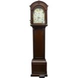 Edward King, Warwick, a mahogany 8 day Longcase Clock with two-weight movement striking on a bell,