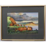 L. H. Whiteley (20th century), Lands End, Cornwall, oil on board, signed, signed and inscribed