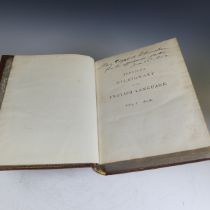 Johnson (Samuel); 'A Dictionary of the English Language', two vols, ninth edition, 1806, gilt tooled