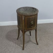 A Regency style inlaid mahogany green stained Planter, with metal liner, gilt metal lion handles