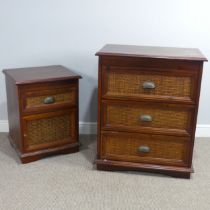 A Vintage mahogany Chest of Drawers, with shell handles, W 68 cm x H 84 cm x D 40 cm, together