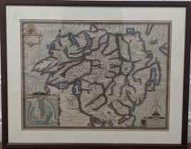 Speed (John), The Province of Ulster, Thomas Bassett & Richard Chiswell [1676], hand coloured