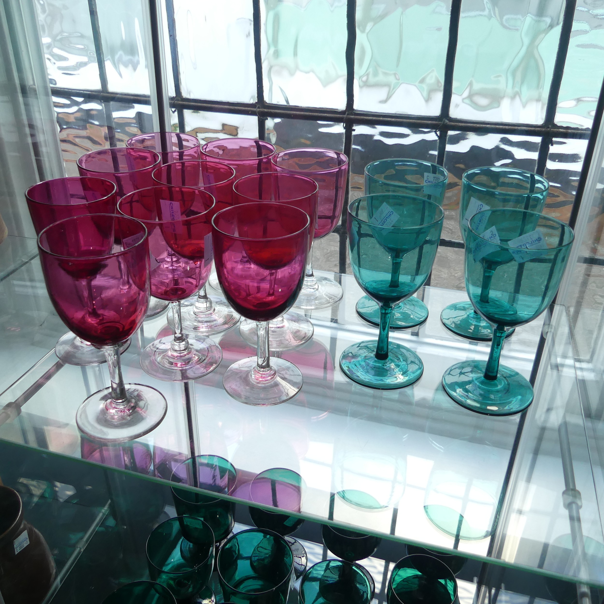 A quantity of coloured Glasses, comprising five ruby Webb examples, dark green examples, cranberry - Image 5 of 5