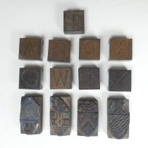 A small quantity of vintage Printing Blocks, inc. crests, approx 13.