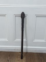 An Antique Tribal hardwood throwing/war Club, with oval and studded tip, L 77 cm.