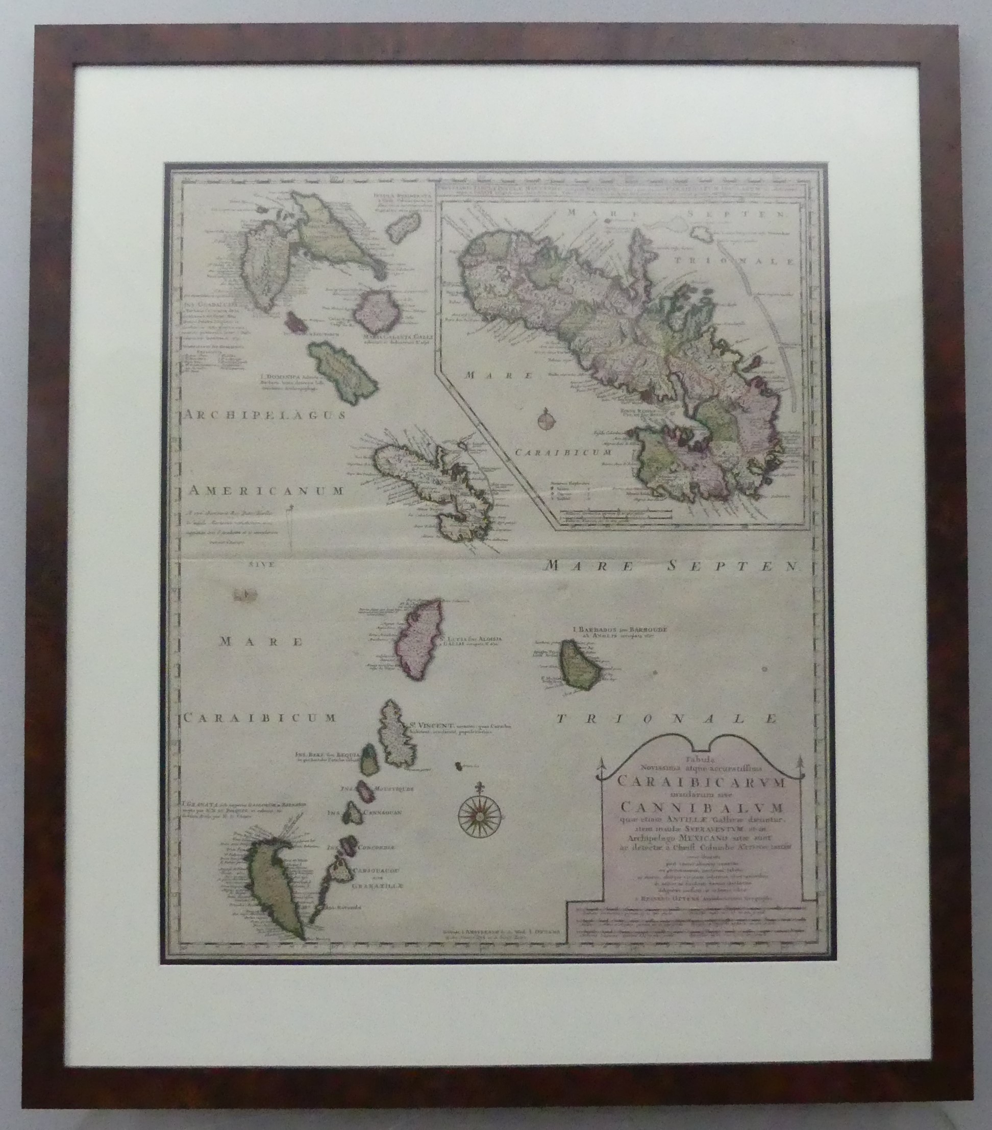 Caribbean, map by Ottens (Reiner & Joshua), Tabula Novissima atque accuratissima Caraibicarum