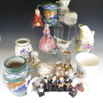 A small quantity of Beswick Beatrix Potter Figures, comprising Ribby, Mrs Tittlemouse, Mrs Tiggy-