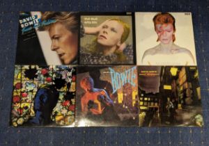 Vinyl Records; A collection of six David Bowie LP's, including Hunky Dory INTS 5064, green RCA