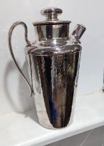 A silver plated Cocktail Shaker, the base marked for 'Meriden S.P.Co Internationals.co 313' with