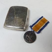 1914-1918 War Medal, to F.23207 W.Heighington A.C.1. R.N.A.S., together with a silver cigarette