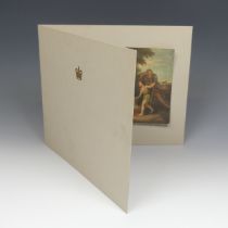 H.M Queen Elizabeth II (1926-2022) signed 1958 Christmas Card, with printed image of The Holy