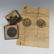 A R.M.S Lusitania Medal, in box as issued with information sheet, box tatty, together with a