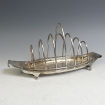 A George V silver Toastrack, by Atkin Brothers, hallmarked Sheffield 1929, seven graduated arched