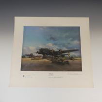 Frank Wootton, A WWII limited edition colour print 'Lancaster', (attack on the Mohne Dam, 16th /