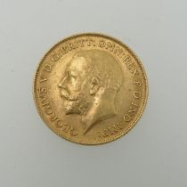 A George V gold Half Sovereign, dated 1913.