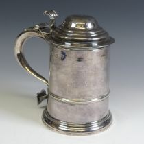 A George II silver Tankard, by Richard Bayley, hallmarked London, 1739, of plain traditional form