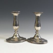 A pair of George III silver Candlesticks, by George Eadon & Co, hallmarked Sheffield, 1799, with