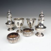 A pair of small Victorian silver Open Salts, by William Hutton & Sons, hallmarked London 1887,