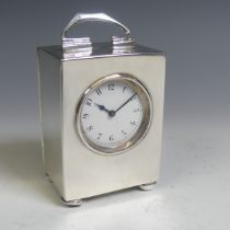 Liberty & Co.; A George V silver miniature Timepiece, hallmarked Birmingham 1911, of plain