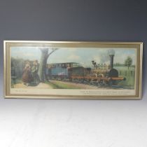 Railwayana; A pair of vintage Railway Carriage compartment Posters, after C. Hamilton Ellis, one