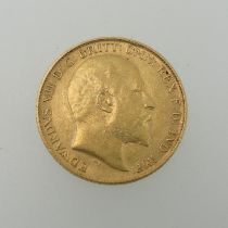 An Edwardian gold Half Sovereign, dated 1910.