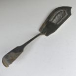 A George IV silver Fish Slice, by William Eaton, hallmarked London, 1824, fiddle pattern, with Peile