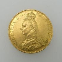 A Victorian gold Five Pounds (£5) Coin, dated 1887.