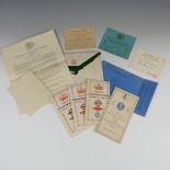 The Coronation of Elizabeth II, Tuesday 2nd June 1953; A blue card ticket for Stand 39 on The