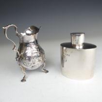 A George V silver Tea Caddy, by G Unite & Sons & Lyde Ltd., hallmarked Birmingham, 1930, of plain