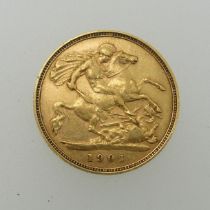 A Victorian gold Half Sovereign, dated 1901.