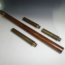 A Dolland 'Day or Night' telescope, with three changeable brass cell viewing lenses, the first is