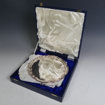 A cased Elizabeth II silver Salver, by Elkington & Co Ltd., hallmarked Sheffield, 1998, of shaped