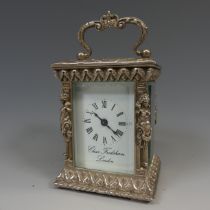 A 1977 Silver Jubilee miniature Clock, by Charles Frodsham, hallmarked London 1977, a replica of