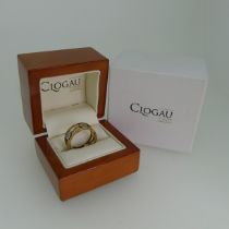 Clogau Gold; A 9ct yellow and white gold 'Daisy Chain' Ring, Size Q½,4.7g, in original box and