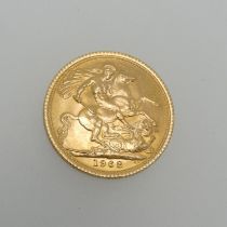 An Elizabeth II gold Sovereign, dated 1968.