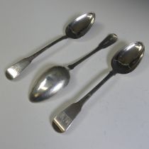 A set of three George III silver Table Spoons, by Richard Crossley & George Smith IV, hallmarked