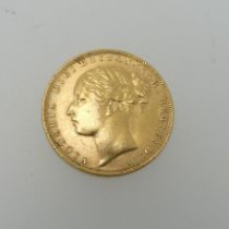 A Victorian gold Sovereign, dated 1872.