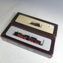 Marklin Mini-Club “Z” gauge, 88991, 4-6-0 locomotive and tender, Db black and red livery, boxed, and