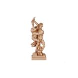 RESIN SCULPTURE DEPICTING HERCULES AND DIOMEDES WRESTLING
