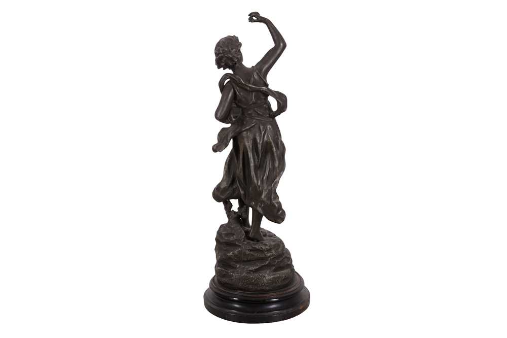 A Spelter Figure Of A Lady With A Gramophone - Image 3 of 4