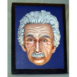 An Einstein "Moving Gaze" or "Hollow Head" Optical Illusion.