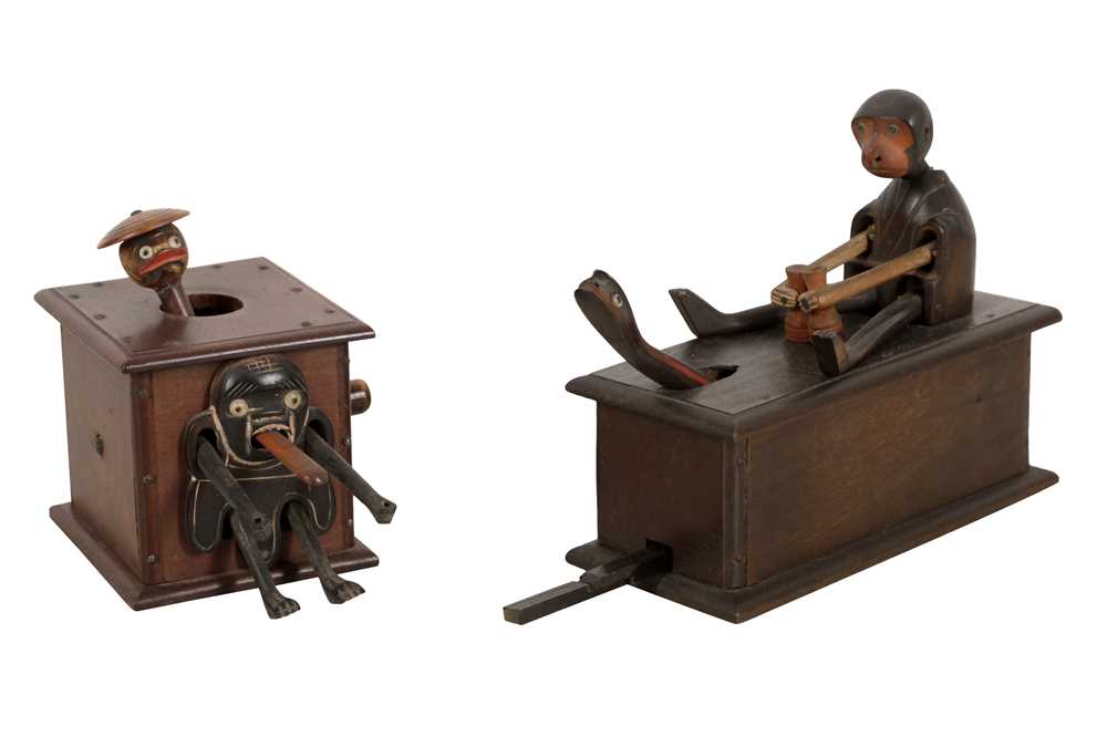 Two Wooden Kobe Toys, Japan c.1890s-1920s