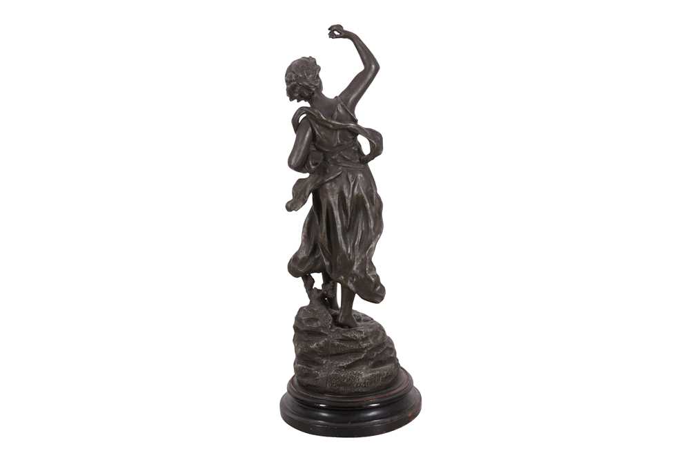 A Spelter Figure Of A Lady With A Gramophone - Image 2 of 4