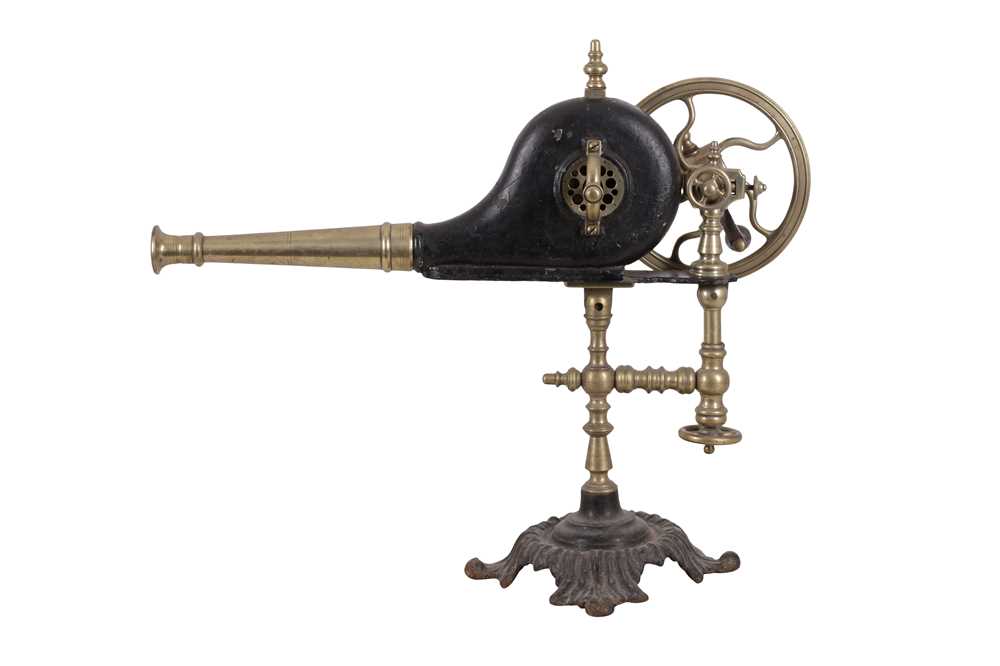 A Ornate Victorian Hand Cranked Mechanical Fire Bellows - Image 3 of 5