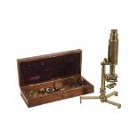 A "Jones Most Improved" Type Brass Compound Microscopc.1800s