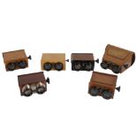 Group of Six Focusing Stereoscopes, Inc Unis & Richard Models.