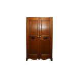 AN EARLY 20TH CENTURY TEAK CAMPAIGN CABINET