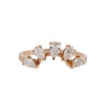 A DIAMOND ARCH RING BY JACQUIE AICHE
